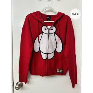 Disney Big Hero 6 Baymax Women's Knit Zippered Hoodie Size M